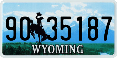 WY license plate 9035187