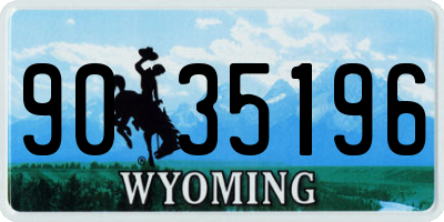 WY license plate 9035196