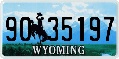 WY license plate 9035197