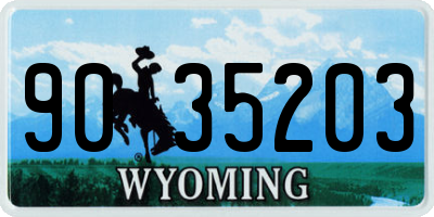 WY license plate 9035203