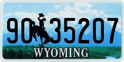 WY license plate 9035207