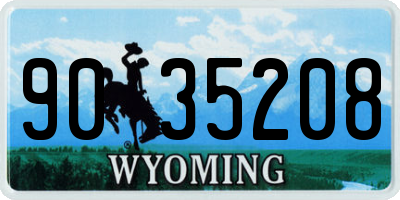WY license plate 9035208