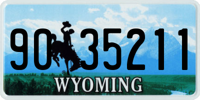 WY license plate 9035211