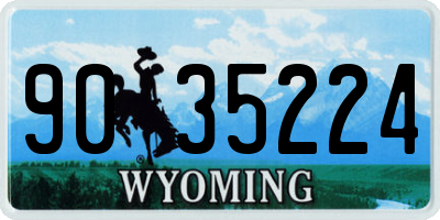 WY license plate 9035224