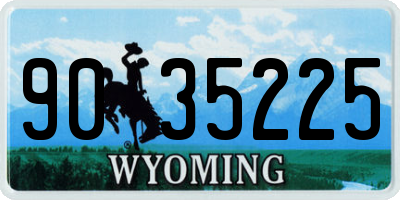 WY license plate 9035225