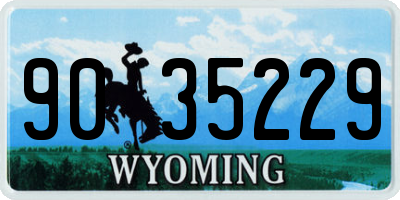 WY license plate 9035229