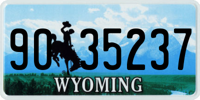 WY license plate 9035237
