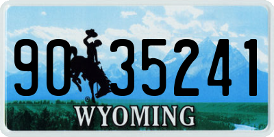 WY license plate 9035241