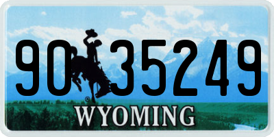 WY license plate 9035249