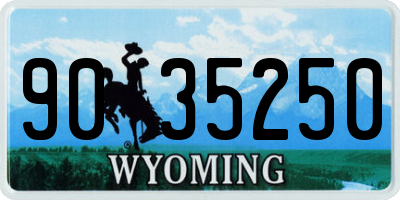 WY license plate 9035250