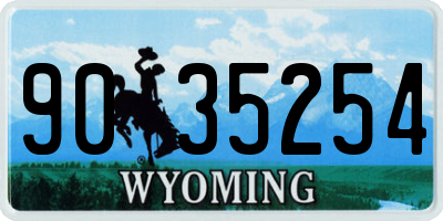 WY license plate 9035254