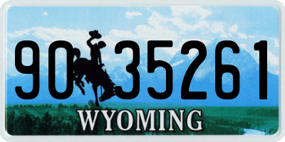 WY license plate 9035261