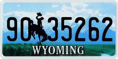 WY license plate 9035262
