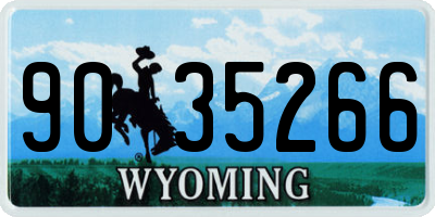 WY license plate 9035266