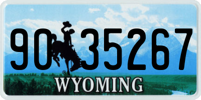 WY license plate 9035267