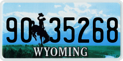 WY license plate 9035268