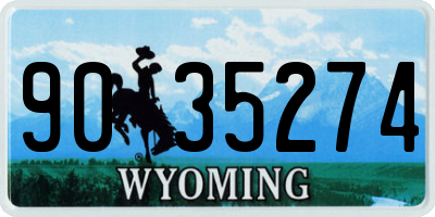 WY license plate 9035274