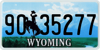 WY license plate 9035277