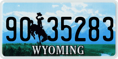 WY license plate 9035283