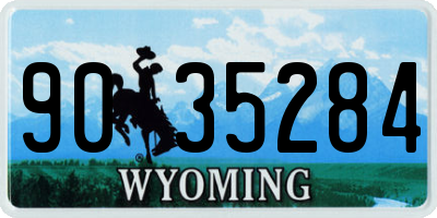 WY license plate 9035284