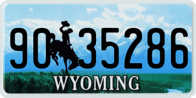 WY license plate 9035286