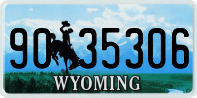 WY license plate 9035306