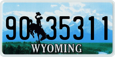 WY license plate 9035311