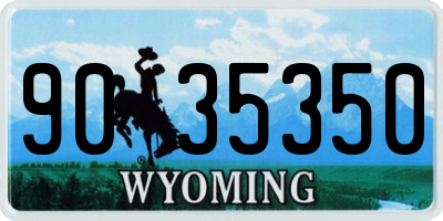 WY license plate 9035350