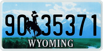 WY license plate 9035371