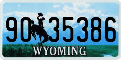 WY license plate 9035386