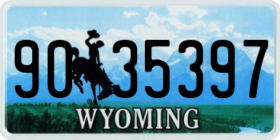 WY license plate 9035397