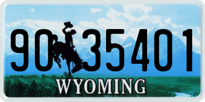 WY license plate 9035401