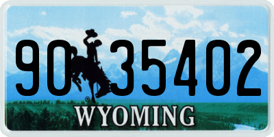 WY license plate 9035402