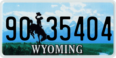 WY license plate 9035404