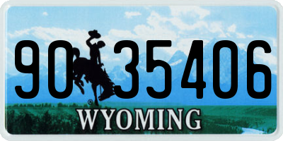 WY license plate 9035406