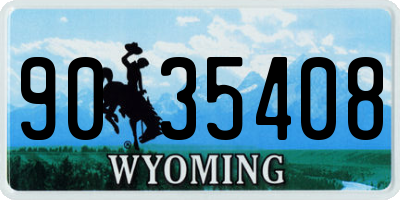 WY license plate 9035408