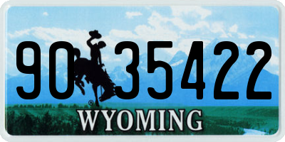 WY license plate 9035422