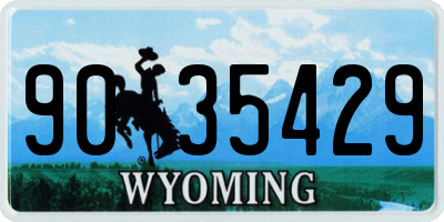 WY license plate 9035429