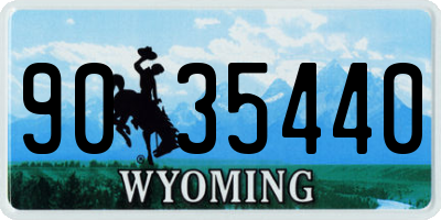 WY license plate 9035440