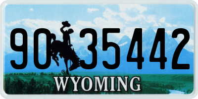 WY license plate 9035442