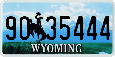 WY license plate 9035444