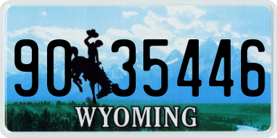 WY license plate 9035446