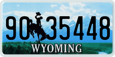 WY license plate 9035448