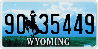 WY license plate 9035449
