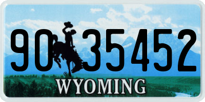 WY license plate 9035452