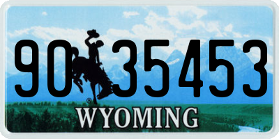 WY license plate 9035453