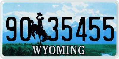 WY license plate 9035455