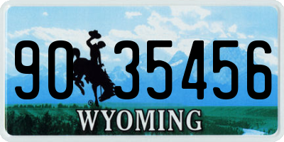 WY license plate 9035456