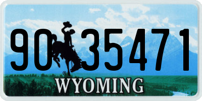 WY license plate 9035471