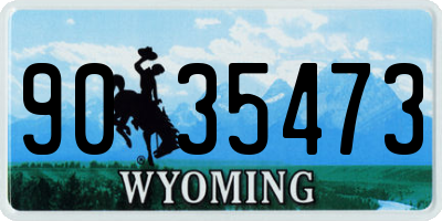 WY license plate 9035473
